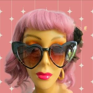 ✨️💖"Bardot" Heart Shape Vintage Inspired Pinup Cat Eyes In Tortoiseshell